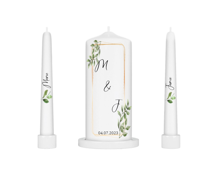 Greenery & Initials unity set