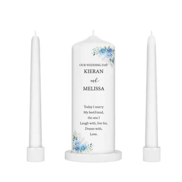 Bright Blue Rose unity set