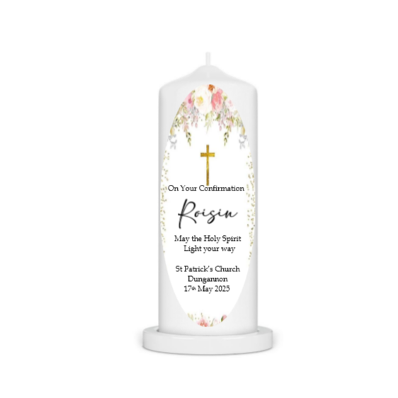 Gold Cross with Flowers