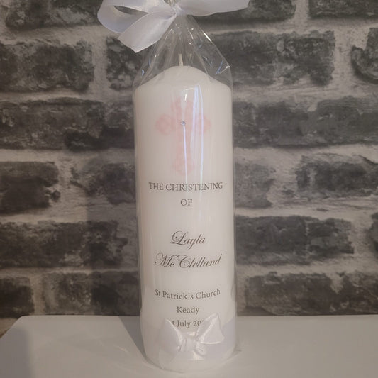 Cross Christening candle