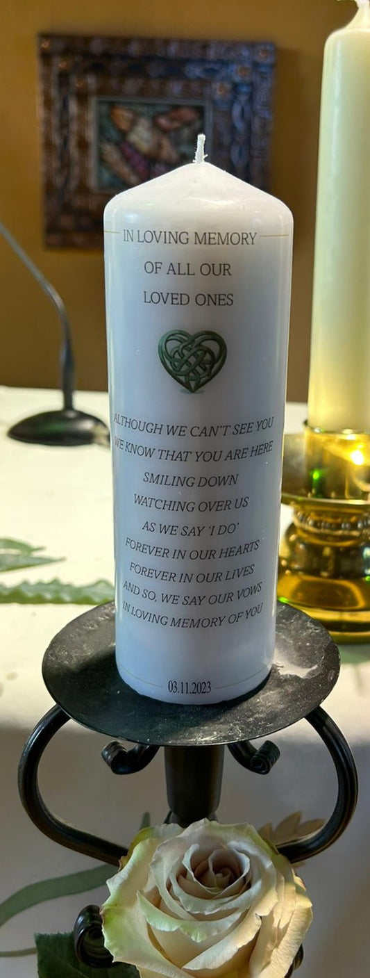 Celtic Heart Memory Candle